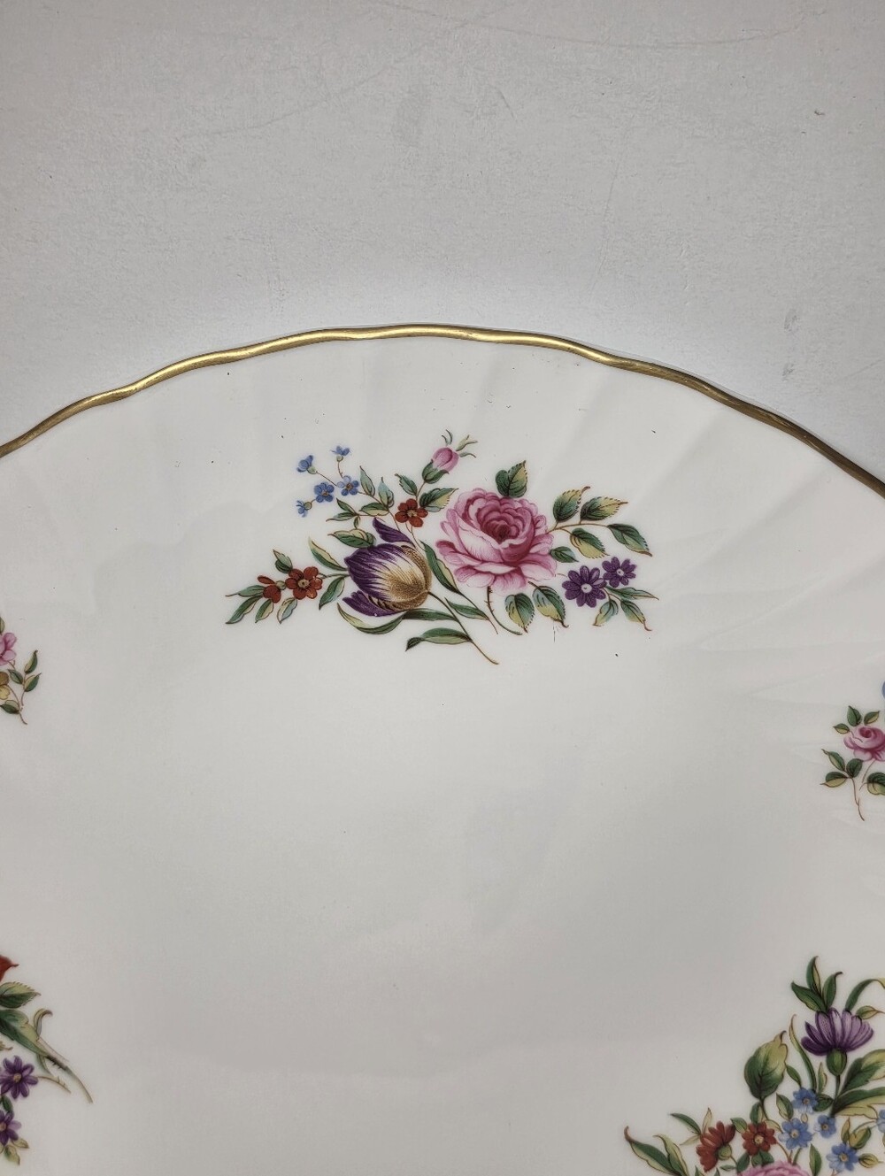 Royal Worcester Witley Garden Handled Cake Plate Floral Bone China Serving Dish - Picture 3 of 8